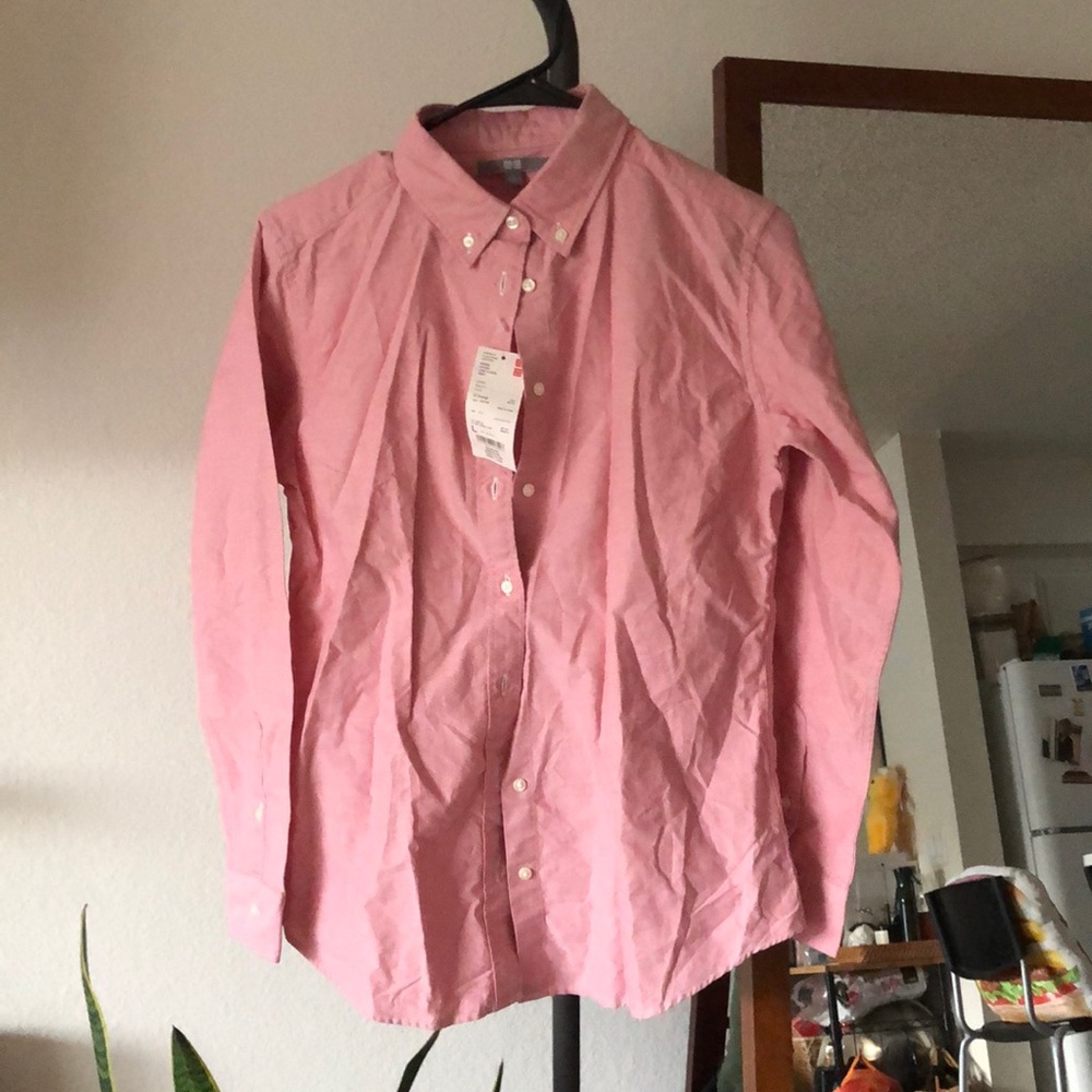 Uniqlo Women’s Long Sleeve Oxford Button Up Shirt Size L